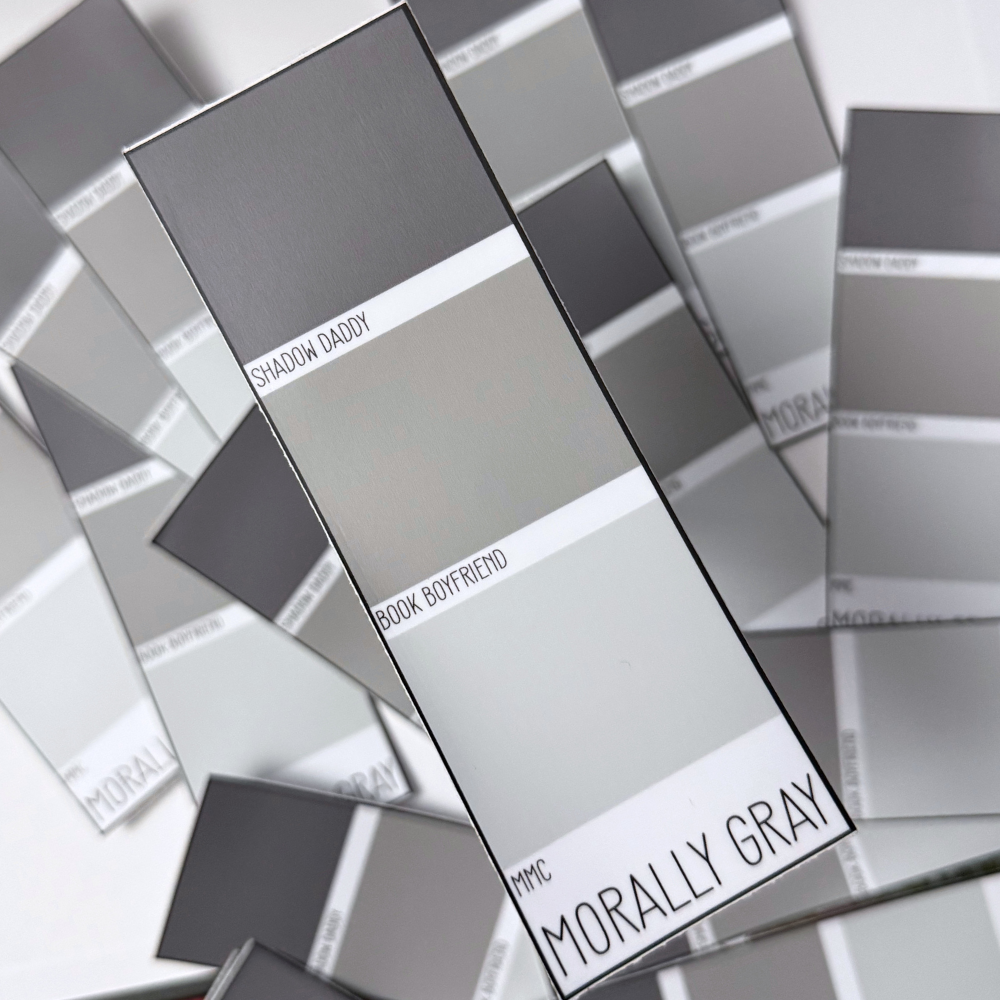 Morally Gray Paint Swatch - Romance Book Tropes Sticker | Waterproof Vinyl Sticker