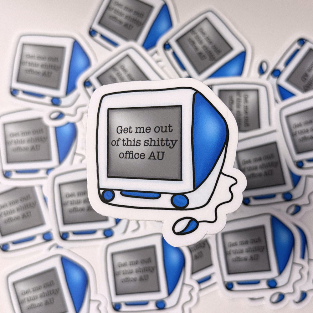 Shitty Office AU Fanfiction Sticker | Waterproof Vinyl Sticker