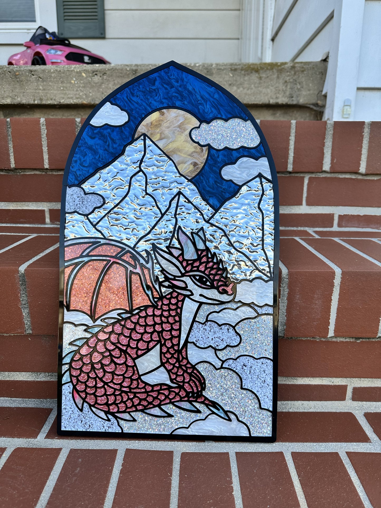 Made to Order: Dragon Art | Faux Stained Glass Panel