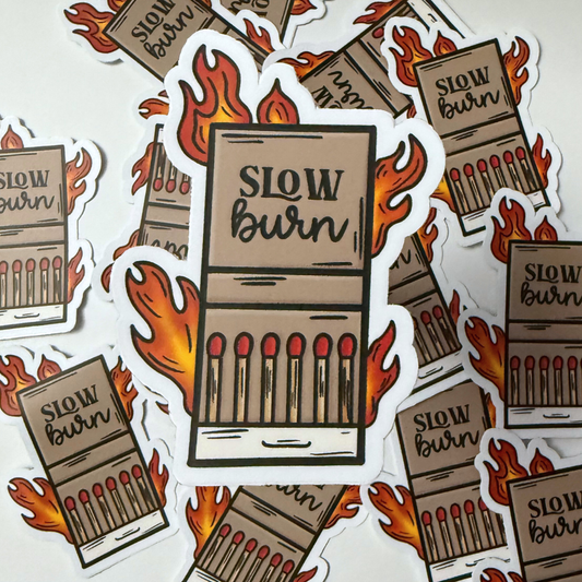 Slow Burn Romance Book Trope Sticker | Waterproof Vinyl Sticker