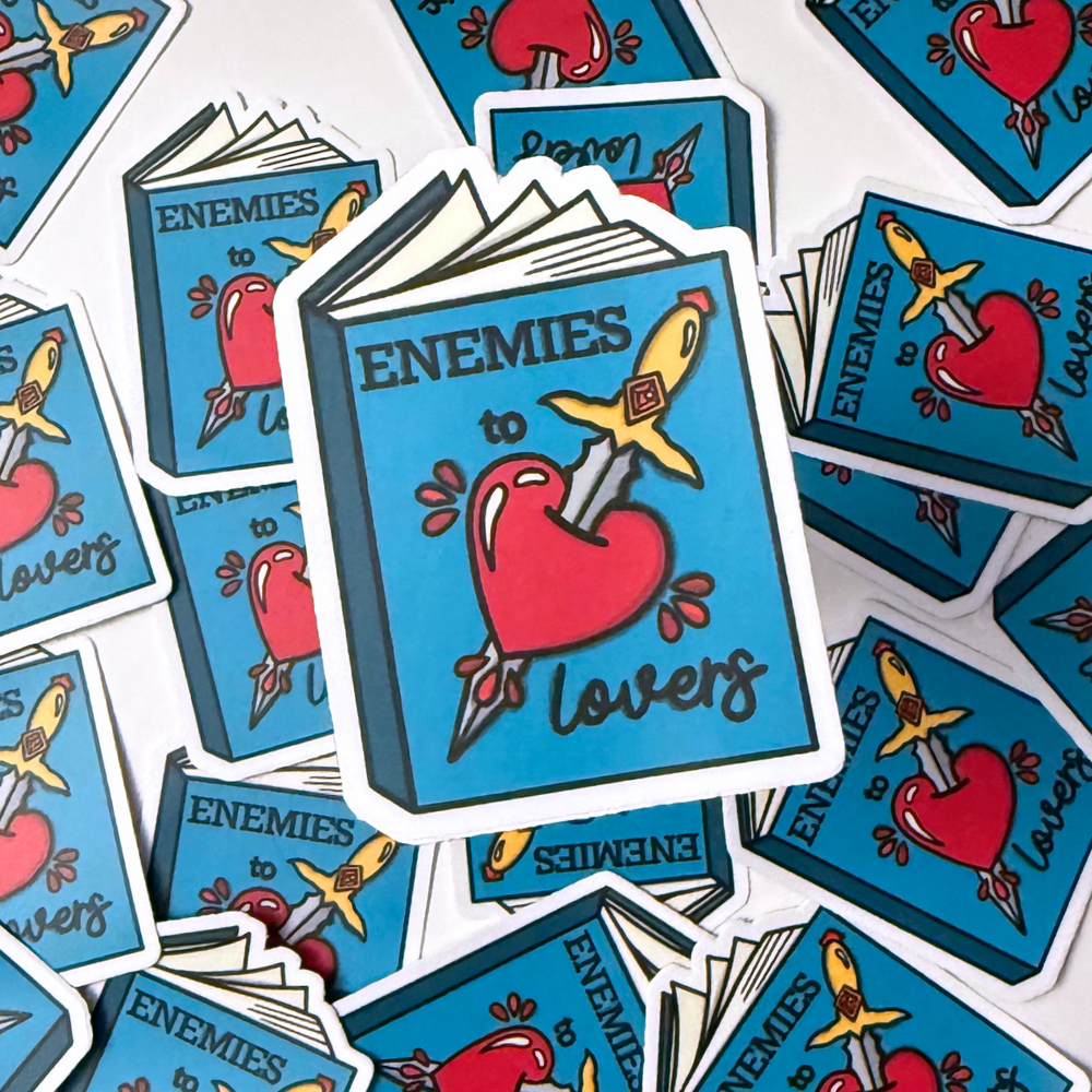 Enemies to Lovers Romance Book Tropes Sticker | Waterproof Vinyl Sticker