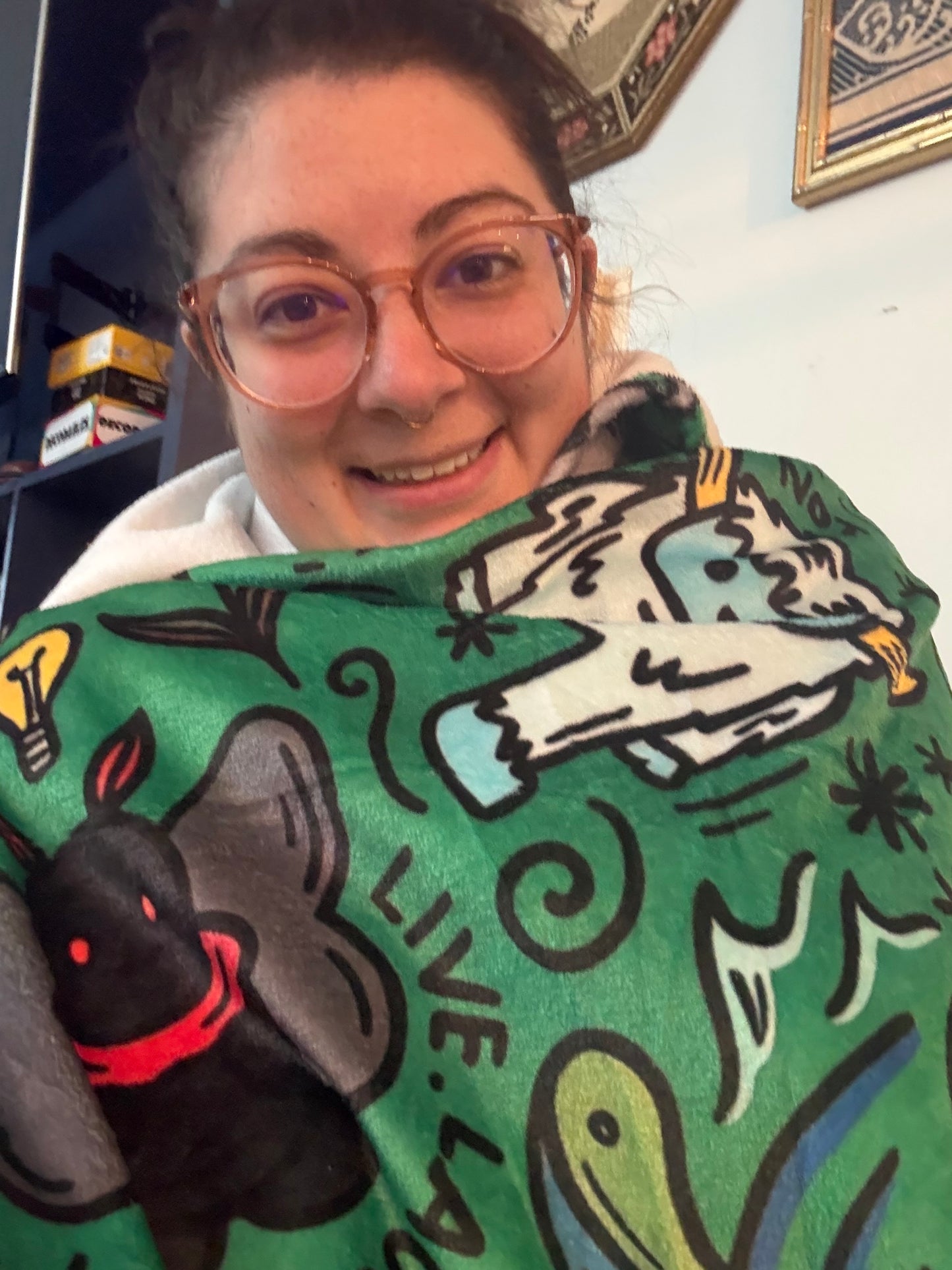 Cryptid Cuties Doodle Blanket - 60x80 Inches (150x200cm) Fleece Blanket