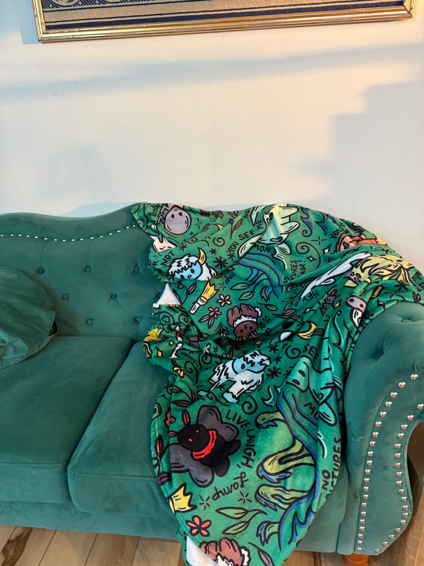 Cryptid Cuties Doodle Blanket - 60x80 Inches (150x200cm) Fleece Blanket