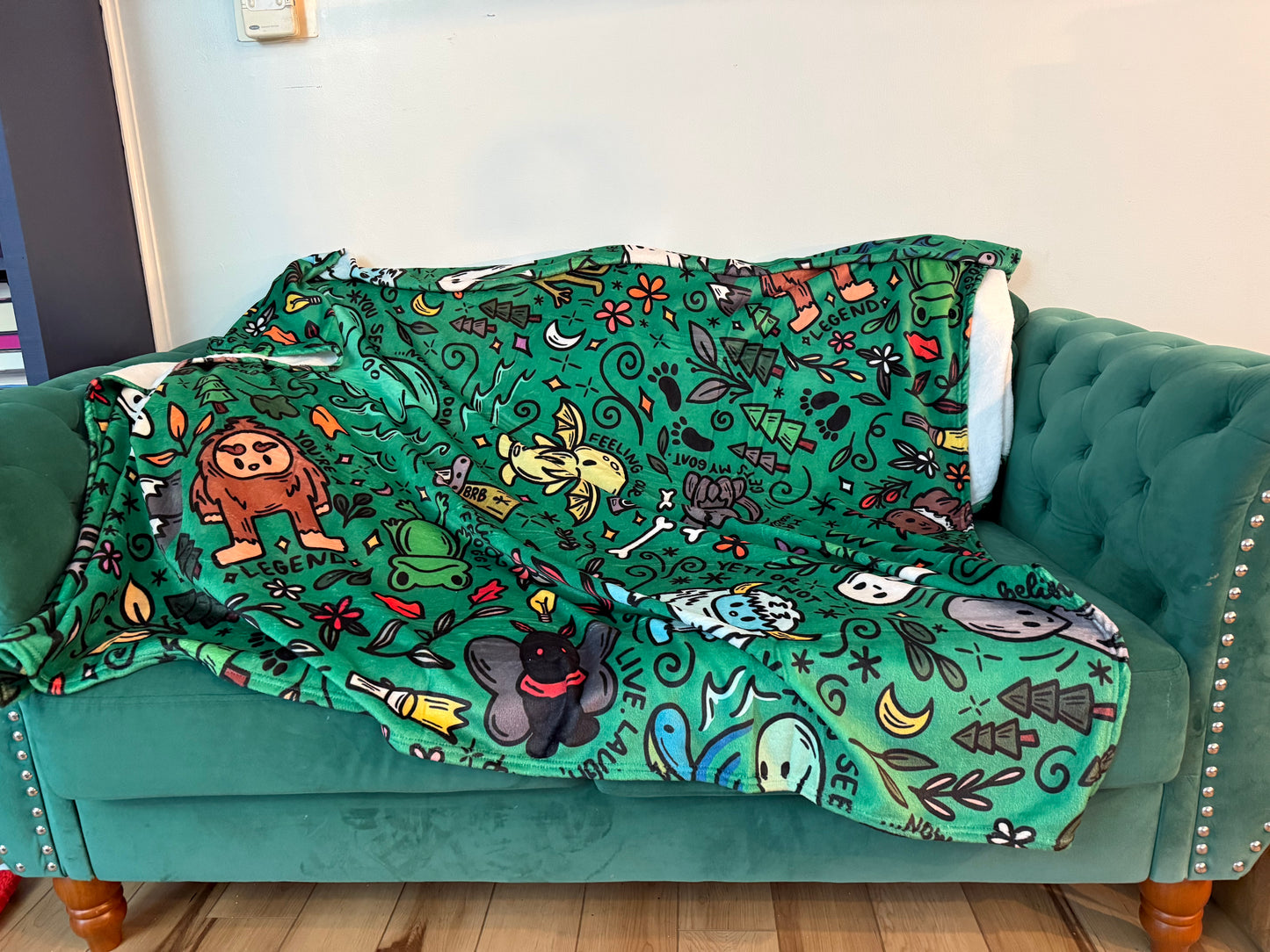 Cryptid Cuties Doodle Blanket - 60x80 Inches (150x200cm) Fleece Blanket