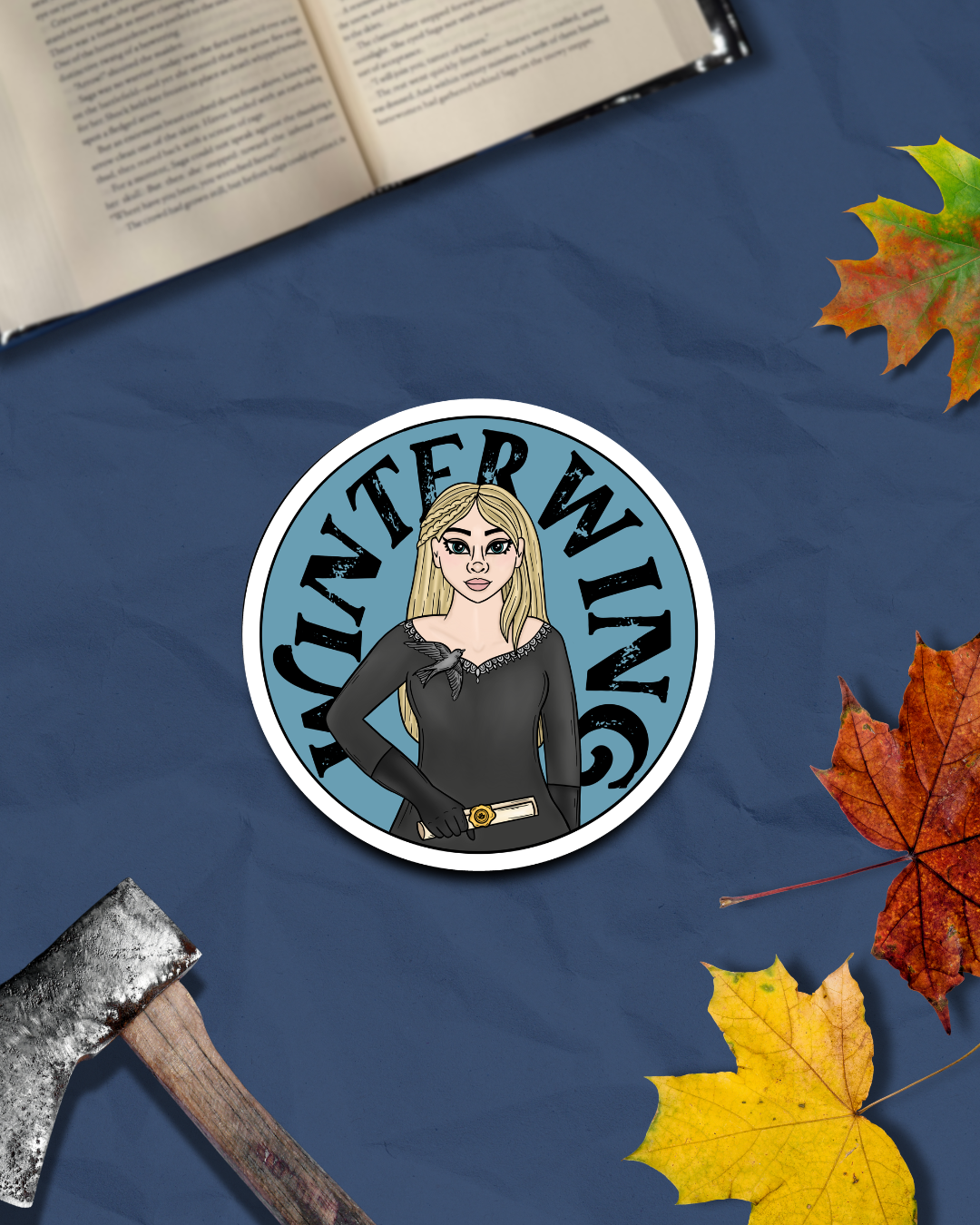 Saga Volsik Winterwing Sticker |  Licensed The Ashen Series | Road of Bones Officially Licensed Demi Winters Art | Book Lovers Gifts