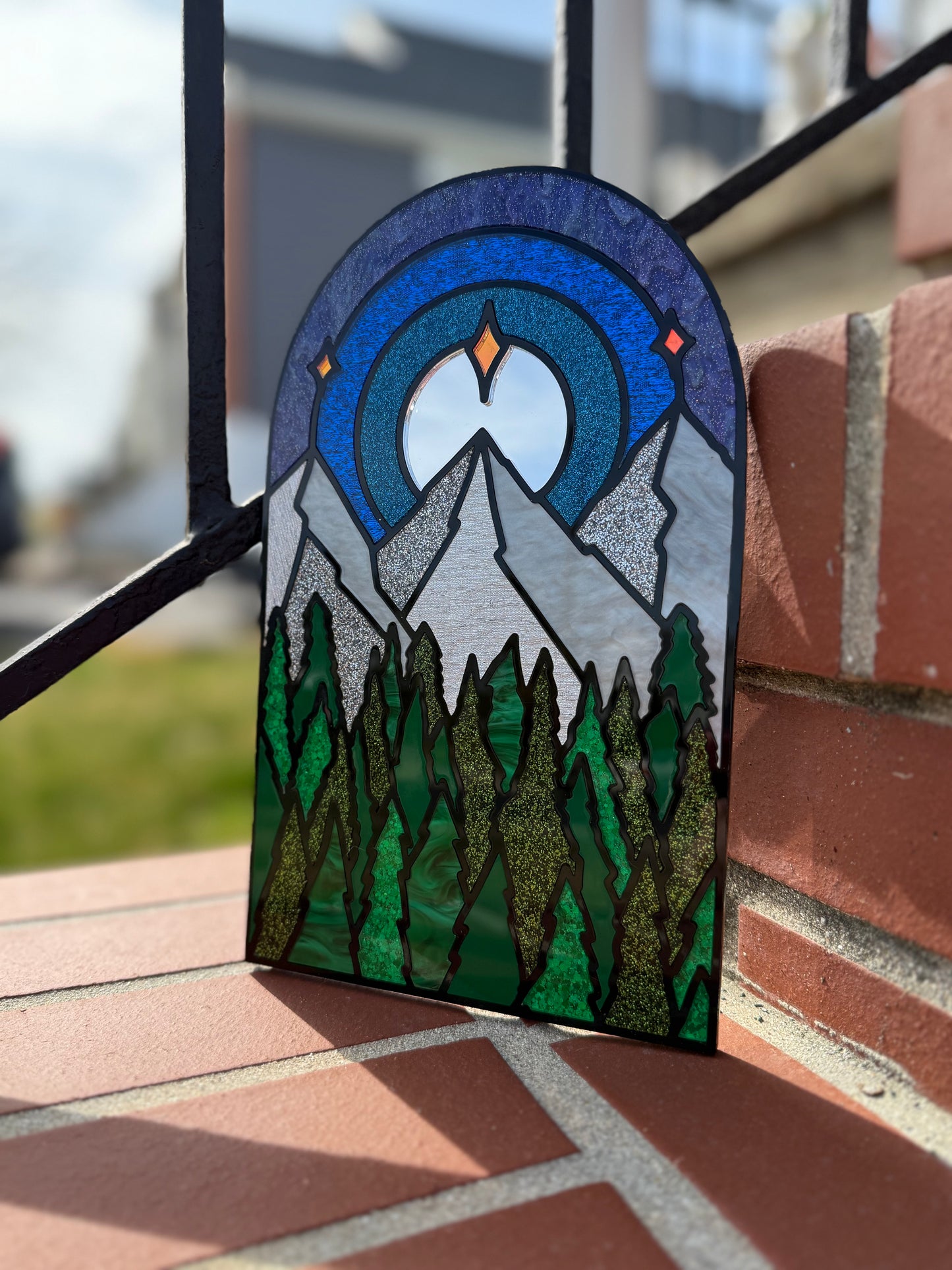 Starry Mountain Scene - DIY Mosaic Kit - Make Your Own Art