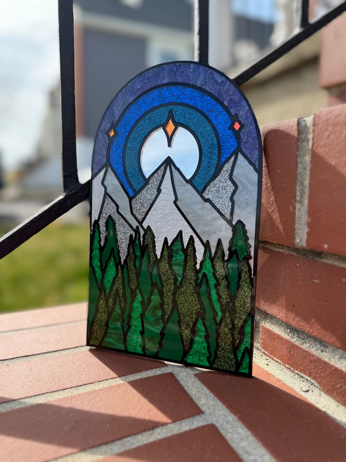 Starry Mountain Scene - DIY Mosaic Kit - Make Your Own Art