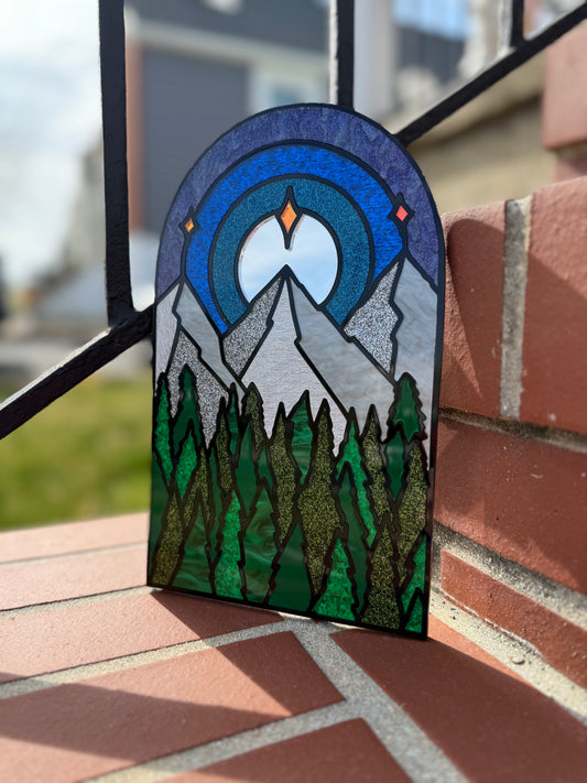 Starry Mountain Scene - DIY Mosaic Kit - Make Your Own Art