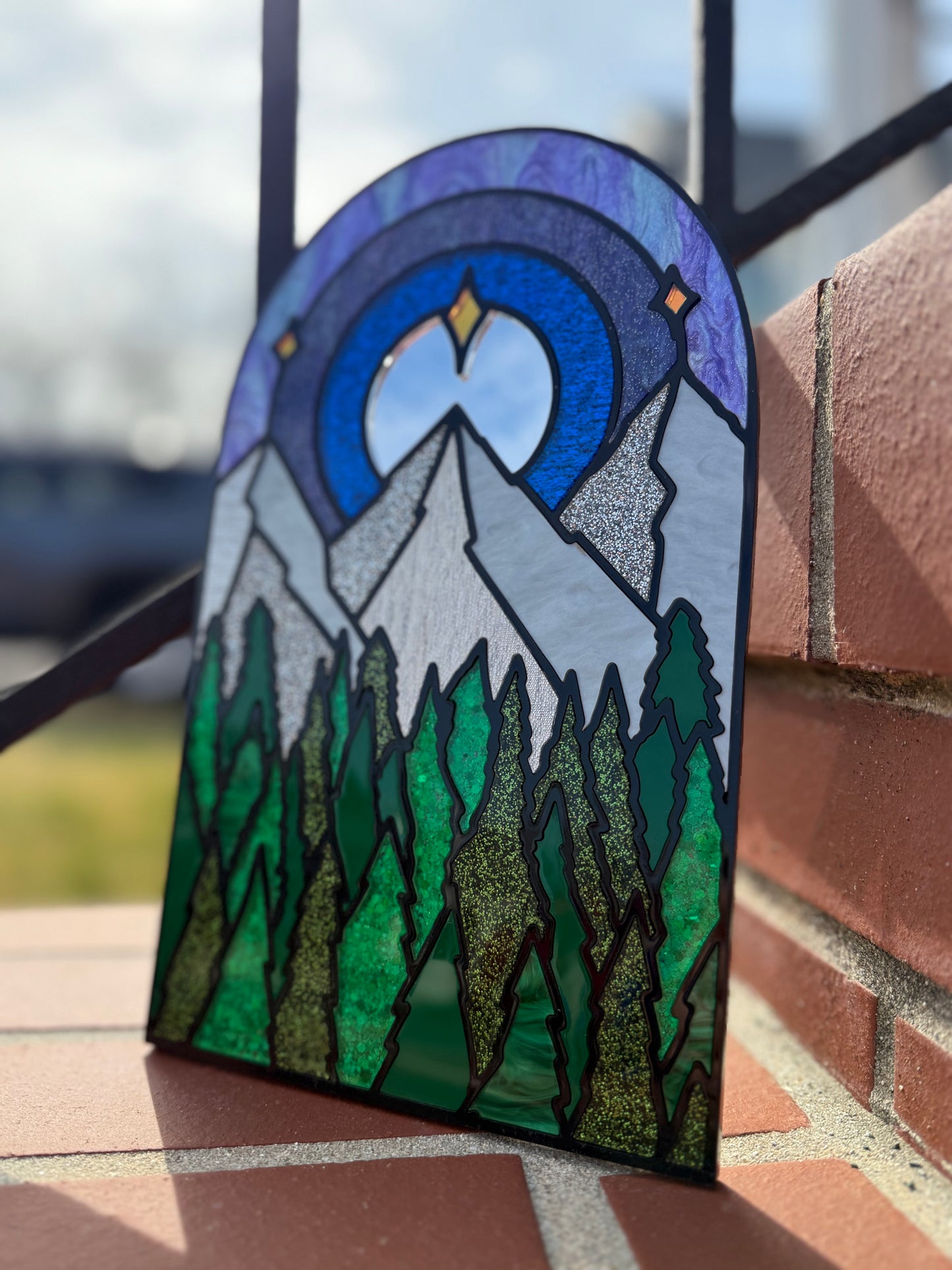 Starry Mountain Scene - DIY Mosaic Kit - Make Your Own Art