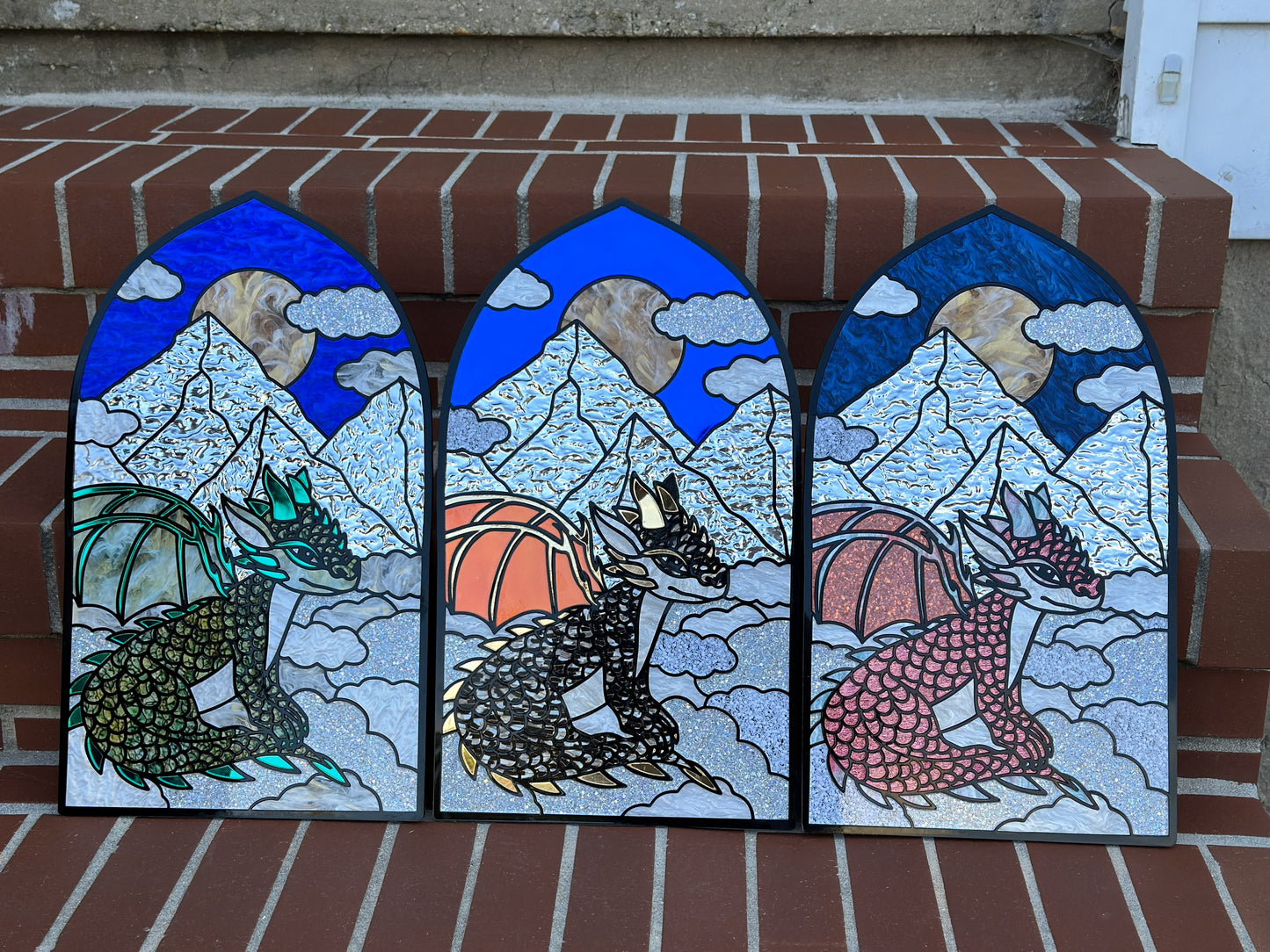 Made to Order: Dragon Art | Faux Stained Glass Panel