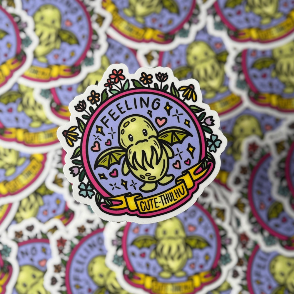 Feeling Cute-Thuhlu Floral Lovecraftian Sticker