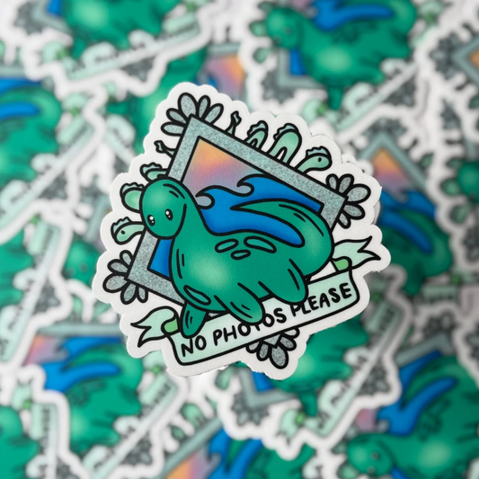Nessie Paparazzi - "No Photos Please" Loch Ness Monster Sticker