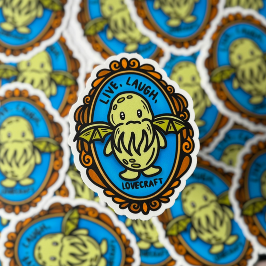 Live, Laugh, Lovecraft Cthulhu Sticker