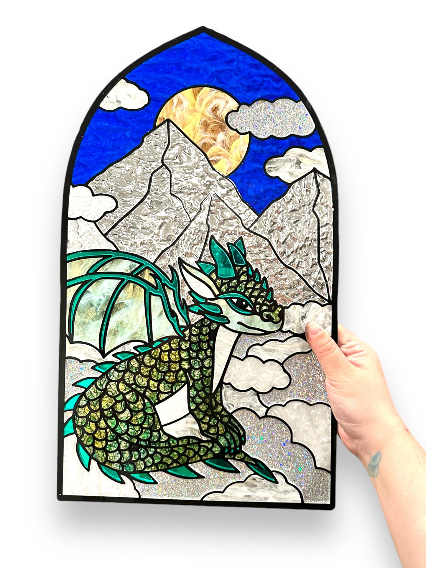 Made to Order: Dragon Art | Faux Stained Glass Panel