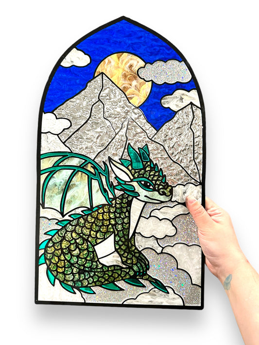 Made to Order: Dragon Art | Faux Stained Glass Panel