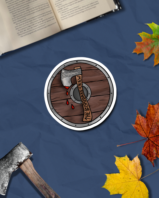 The Blood Axe Crew Sigil Sticker |  Licensed The Ashen Series | Road of Bones Officially Licensed Demi Winters Art | Book Lovers Gifts