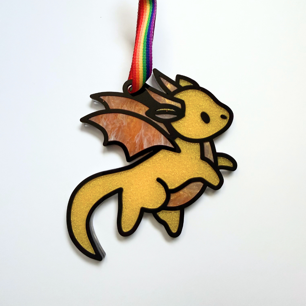 Mystery Dragon Adoption | Handcrafted Acrylic Dragon Ornament