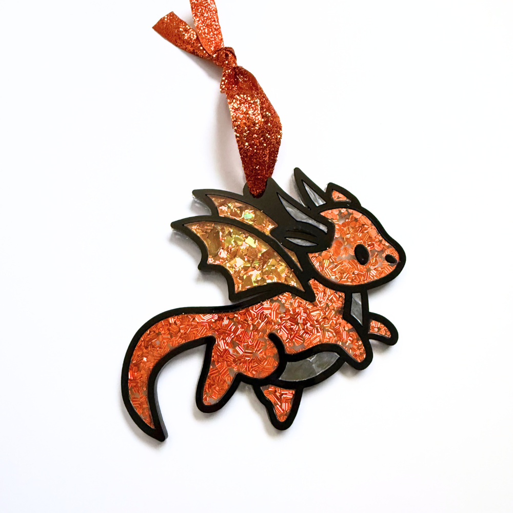 Mystery Dragon Adoption | Handcrafted Acrylic Dragon Ornament