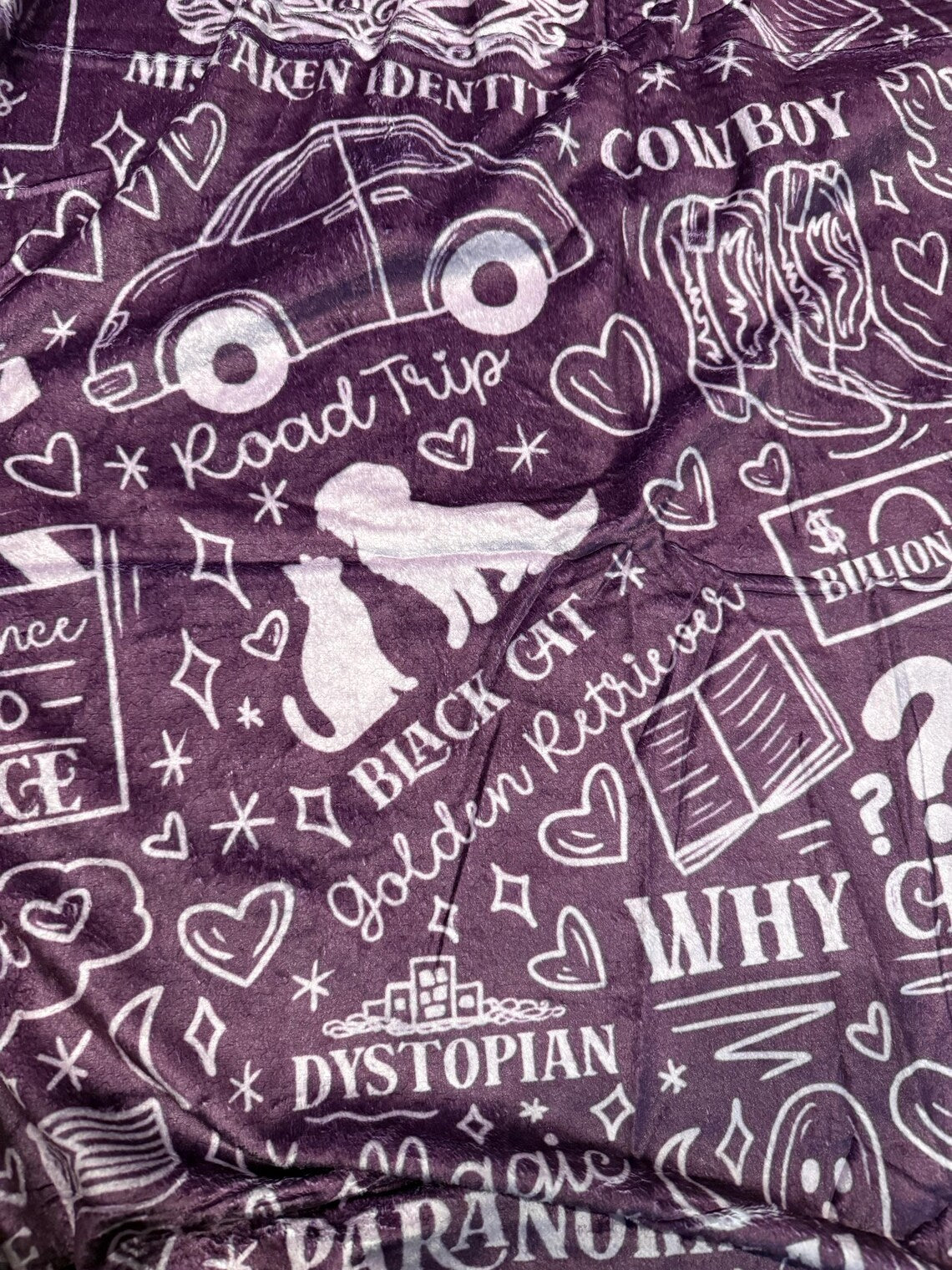 Romance Tropes Doodle Blanket - 60x80 Inches (150x200cm) Fleece Blanket