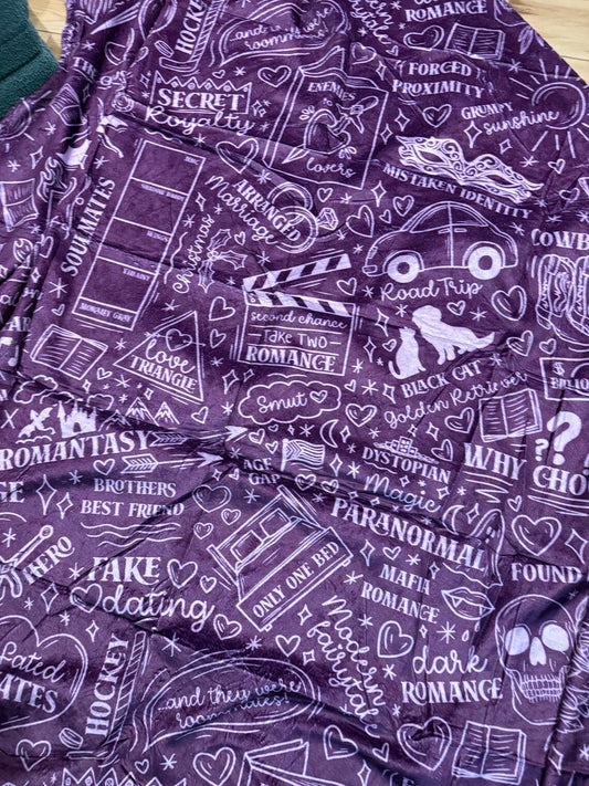 Romance Tropes Doodle Blanket - 60x80 Inches (150x200cm) Fleece Blanket