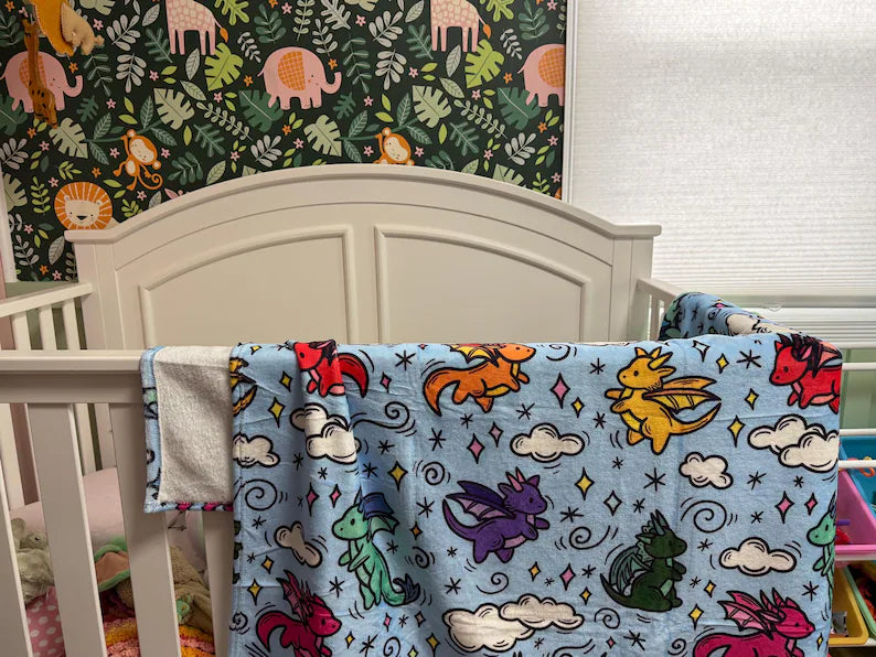 Dragon Doodle Blanket - 50x60 Inches (130x150cm) Fleece Blanket - Travel Size