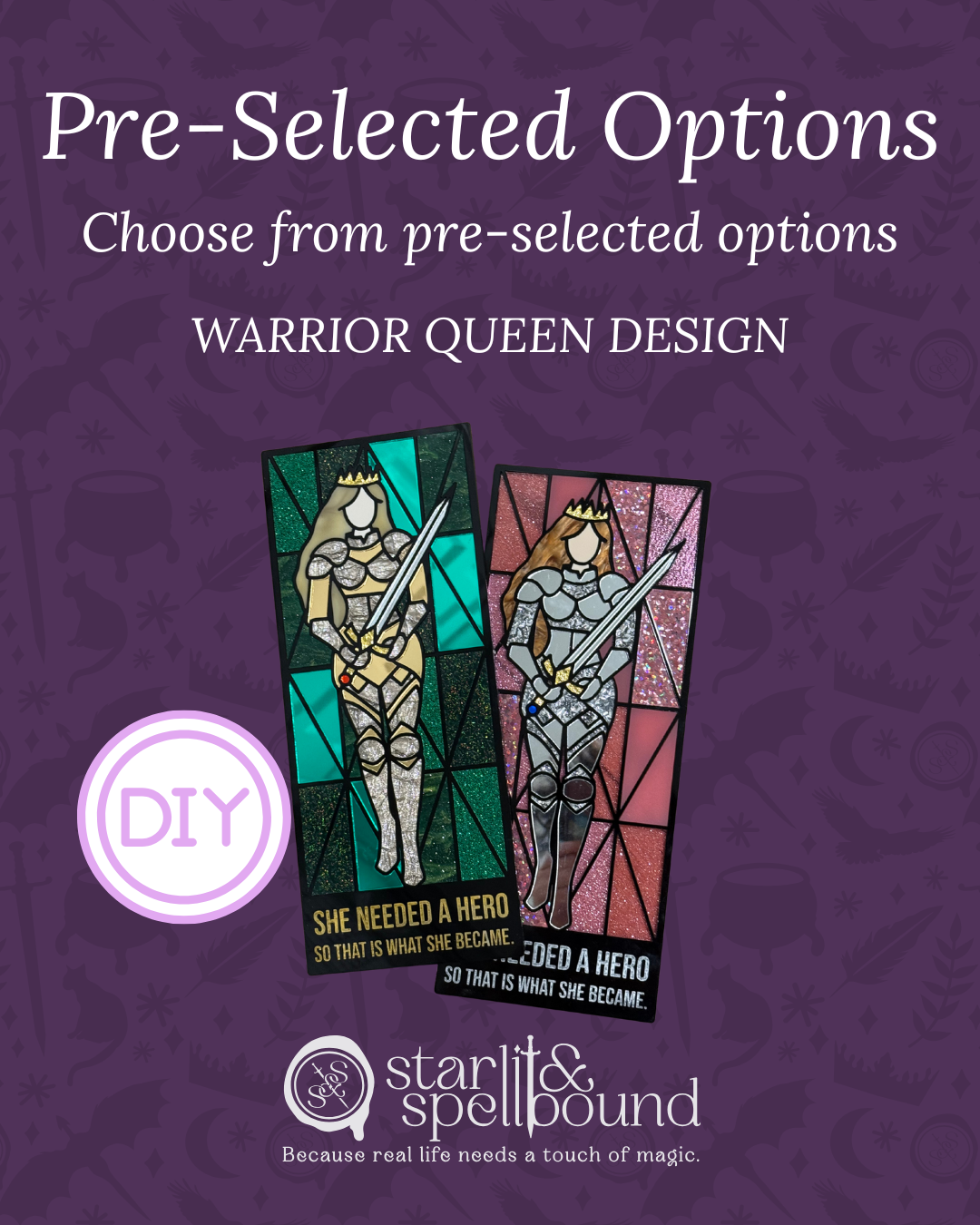 PRESET - Warrior Queen DIY Mosaic Kit - Make Your Own Art | Crafting Kits for Girls Night, Bachelorette Parties, Book Clubs, and more! (Copy)